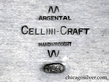 Cellini aluminum tray mark