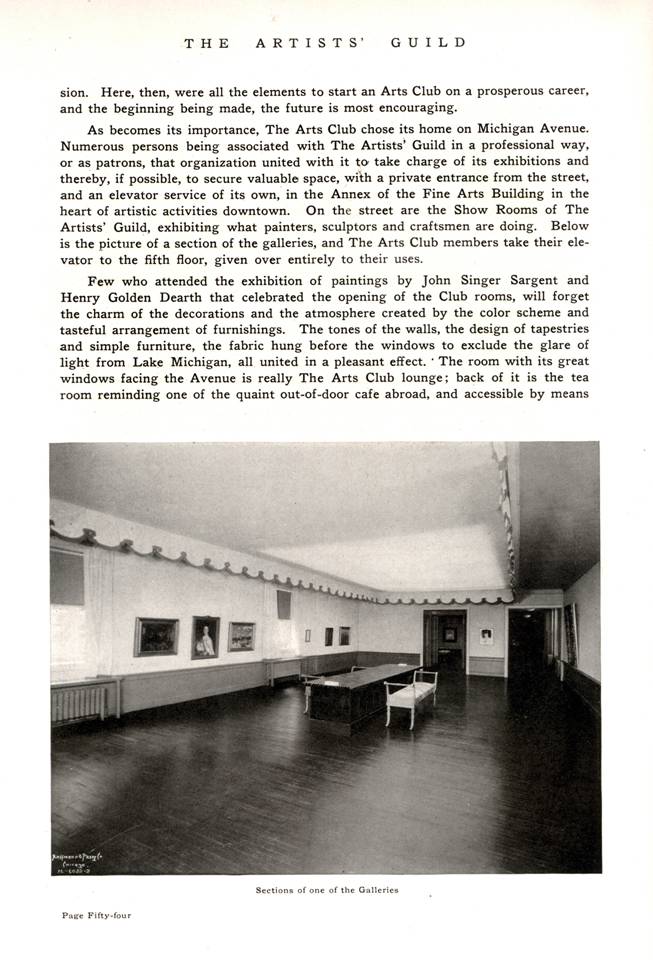 1917 history -- Arts Club of Chicago p. 2