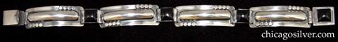 Laurence Foss bracelet with onyx, geometric and modern-looking
