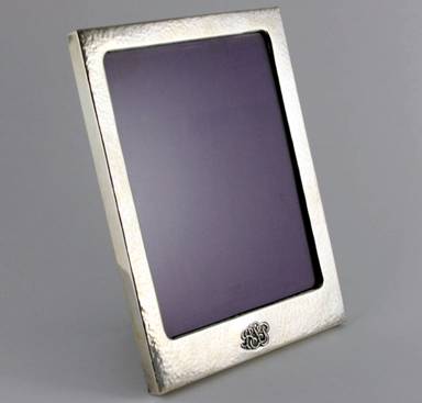 Clemens Friedell silver picture frame with hinged stand