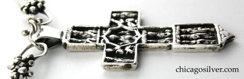 Detail of cross from Mary Gage pendant