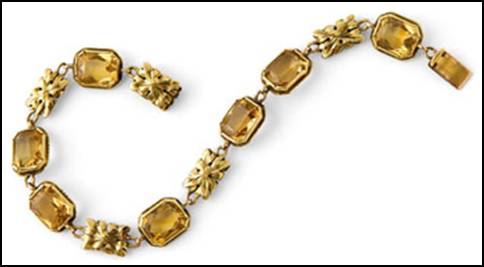 Edward Oakes gold and citrine bracelet