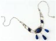 Kalo silver necklace with lapis
