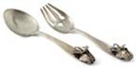 Smed silver salad set
