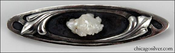 M. W. Hanck brooch with pearl