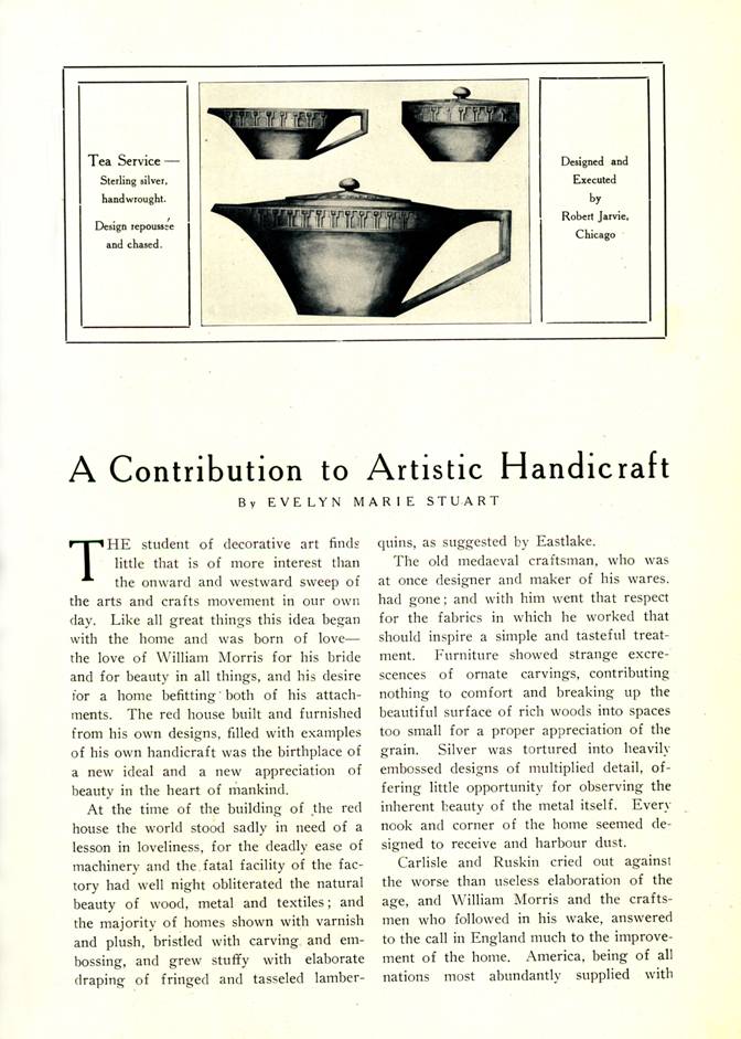 1911 article in the Fine Arts Journal on Jarvie 