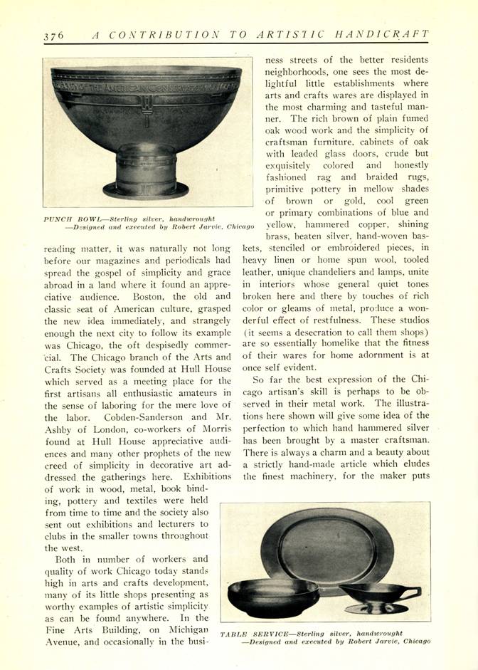 1911 article in the Fine Arts Journal on Jarvie 