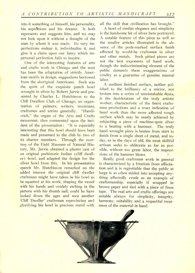 1911 article in the Fine Arts Journal on Jarvie 