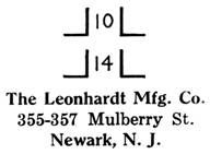 Leonhardt Mfg. Co. jewelry mark