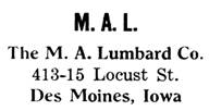 M. A. Lumbard Co. jewelry mark