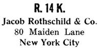 Jacob Rothschild & Co. jewelry mark