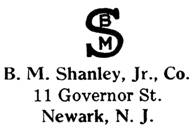 B. M. Shanley, Jr. Co. jewelry mark