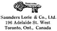 Saunders Lorie & Co. jewelry mark