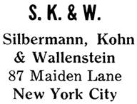 Silbermann, Kohn & Wallenstein jewelry mark