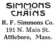 R. F. Simmons Co. jewelry mark