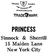 Sinnock & Sherrill jewelry mark