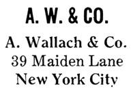 A. Wallach & Co. jewelry mark