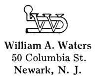William A. Waters jewelry mark