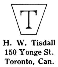 H. W. Tisdall jewelry mark