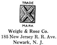 Weigle & Rose Co. jewelry mark