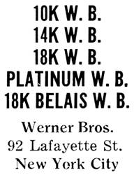 Werner Bros. jewelry mark