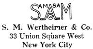 S. M. Wertheimer & Co. jewelry mark
