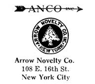 Arrow Novelty Co. jewelry mark