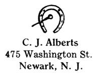 C. J. Alberts jewelry mark