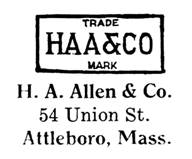 H. A. Allen & Co. jewelry mark