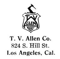 T. V. Allen Co. jewelry mark