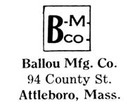 Ballou Mfg. Co. jewelry mark