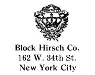 Block Hirsch Co. jewelry mark