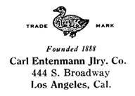 Carl Entenmann Jewelry Co. jewelry mark