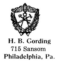 H. B. Gording jewelry mark