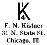 F. N. Kistner jewelry mark