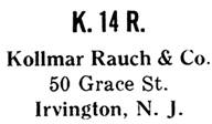 Kollmar Rauch & Co. jewelry mark