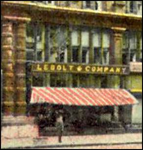 Lebolt & Co. shop in Chicago's Palmer House, 1911 (close-up)