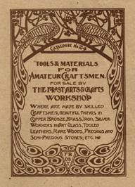 1908 Frost Arts & Crafts Workshop catalog, which includes metalworking 
tools, gemstones, supplies, and even do-it-yourself kits.
