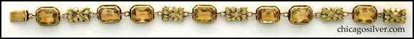 Edward Oakes bracelet -- front view -- 14K gold with golden topaz shown full length 