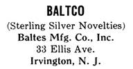 Baltes Mfg. Co. silver mark
