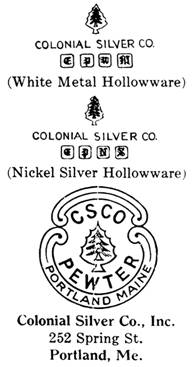 Colonial Silver Co. silver mark