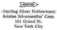 Ariston Silversmiths silver mark