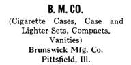 Brunswick Mfg. Co. silver mark