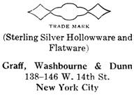 Graff, Washbourne & Dunn silver mark