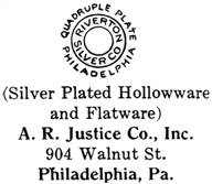 A. R. Justice Co. silver mark