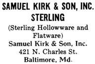 Samuel Kirk & Son silver mark