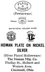 Homan Mfg. Co. silver mark