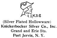 Knickerbocker Silver Co. silver mark