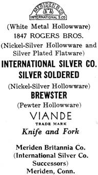 Meriden Britannia Co. silver mark