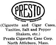 Presto Cigarette Case silver mark